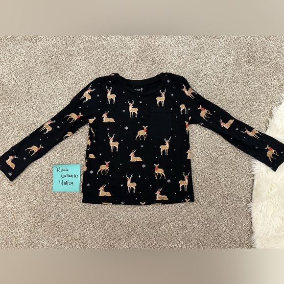 Kyte Baby Midnight Deer Long Sleeve Pocket Shirt - Picture 1 of 2